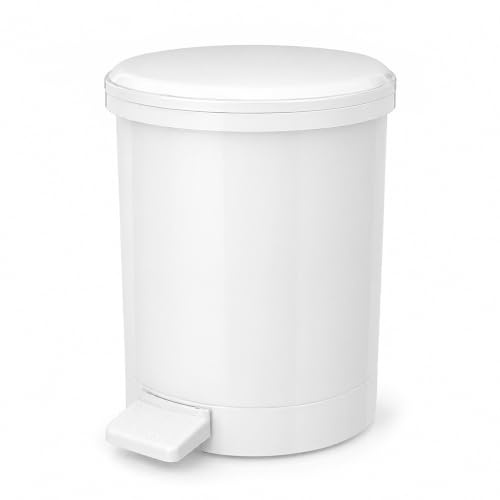 Chabrias Ltd Plastic Pedal Bin, White, 26 x 23 x 23 cm by Chabrias ltd