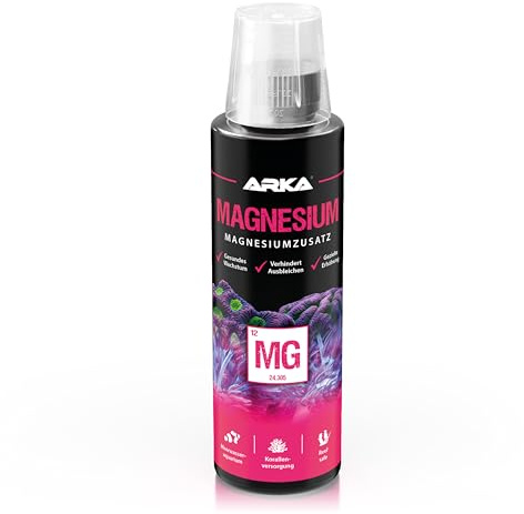 Magnesium Aquarium Meerwasser 236 ml – hochreiner Magnesium-Zusatz für Korallen – fördert Wachstum, Kalkskelett & stabile Wasserchemie – ARKA Magnesium