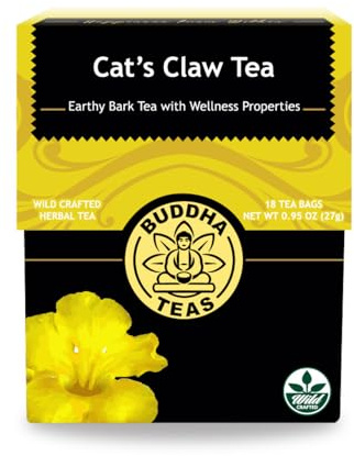 Buddha Teas - Cat’s Claw Tea - Wild Crafted Herbal Tea - For Health & Wellbeing - Supports Immune & Digestive Health - Clean Ingredients - Caffeine Free - OU Kosher - 18 Tea Bags (Pack of 1)