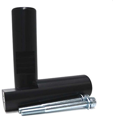 Shogun USA Made Kaw Ninja ZX14R ZX 14 2012 2013 2014 2015 2016 2017 2018 2019 2020 2021 2022 2023 2024 2025 Black No Cut Frame Sliders Fits ABS & NON ABS Models - 750-4719