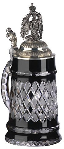 King Crystal German Beer Stein 0.5 Liter tankard, Beer Mug