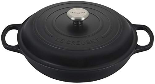 Le Creuset Signature Cacerola Hierro Fundido, Negro Satinado, 30 cm