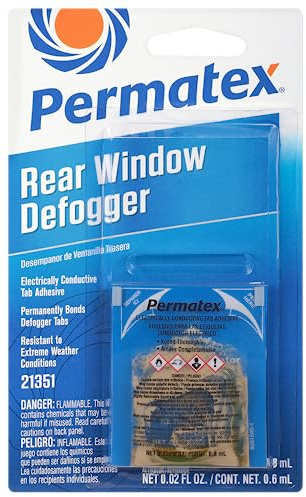 Permatex 21351 Rear Window Defogger Electrical Conductive Tab Adhesive: Complete Kit for Quick and Easy Repair of Damaged Rear Windows