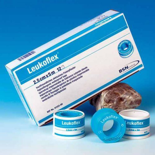 Rollenpflaster Leukoflex BSN mit Schutzring 5,00 cm rollenpflaster rollenpflaster selbsthaftend pflaster rolle fixierpflaster fixierpflaster sensitive