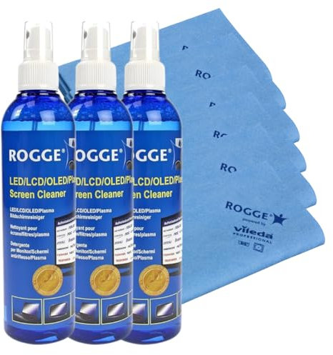 ROGGE Duo-Clean Original, 3er Set, 3x250ml Bildschirmreiniger + 6X ROGGE & Vileda Prof. Microfasertücher (3)