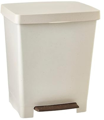 TATAY Poubelle Cuisine avec Pédale Cubik 21L | Finition Mate | Intérieur et Extérieur | Pour Sacs de 20 à 30L | Plastique 100% Recyclé Sans BPA | 33,5x30x39 cm, Ecohome