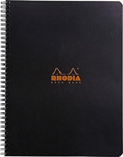 Rhodia 193109C Spiralbuch A4+ 80 Blatt liniert mit Rand Schwarz