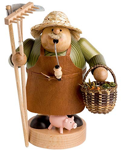 KWO Farmer Smoking Man Figurine, Multi-Colour, 21 cm, Pack of 2