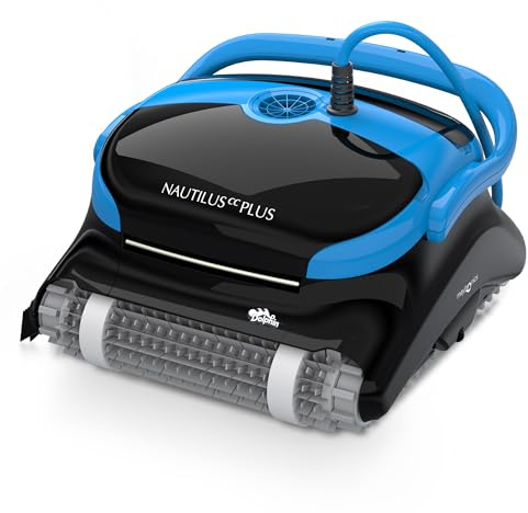 Dolphin Automatic Robotic Pool Vacuum Cleaner, Wall Climbing Scrubber Brush, Smart Navigation, Ideal for In-Ground Pools up to 50 FT in Length - Nautilus CC Plus