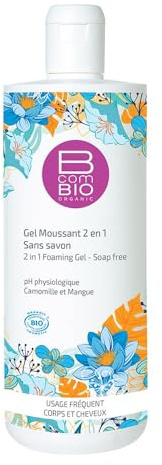 BcomBIO Gel Moussant 2en1 Sans Savon Bio 500 ml