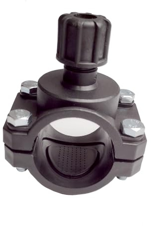 alfa-pool Elektrodenhalter mit Anbohrschelle 50mm für pH und Redox Messelektroden D 12 mm