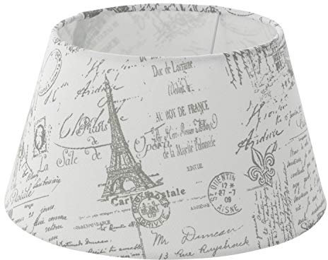 Eglo 1+1 Vintage Universal-Lampenschirm, Grau, Weiß, Stoff, 140 mm, 226 g