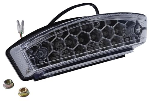 Rücklicht LED Motorrad MONSTER, transparent, 165x65mm, universal