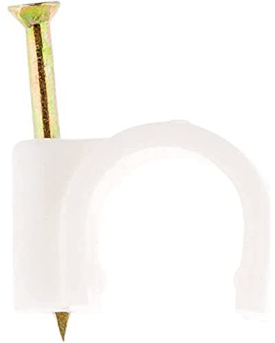 Lot de 50 crochets de fixation Ø20mm - Blanc - Zenitech