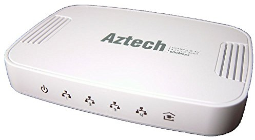 Aztech Desktop 500AV HomePlug AV 4-Port Ethernet Adapter