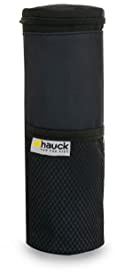 hauck Refresh Me Borsa Porta Biberon Termoisolante - Borsa Termica Passeggino Facile da Fissare, Isolamento Doppio Spessore per Caldo/Freddo - Porta Bottiglie Termico con Tasca in Rete - Nero
