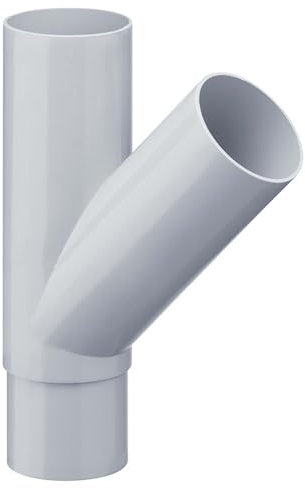 INEFA Tubo di derivazione a 45 gradi Plastica, diramazione tubi, accessori per grondaie per casette da giardino 100/50mm grigio