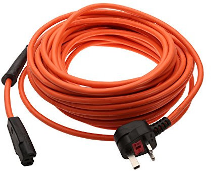 First4spares Universal 15 Metre 3 Core 13 Amp 1.5MM Orange Flex Cable Lead And Mains Plug