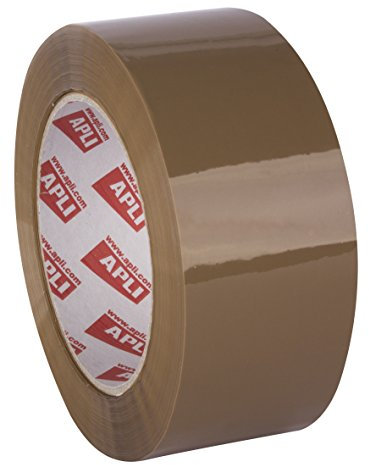 Apli 11695 - Ruban adhésif BASIC PP acrylique marron 48 mm x 132 m 25 μm