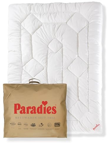 PARADIES Winterdecke 135x200 cm - Prima Duett Bio, Öko-Tex 100 Klasse 1, medizinisch getestet, kuschelige + warme Winterbettdecke 135x200, Steppdecke
