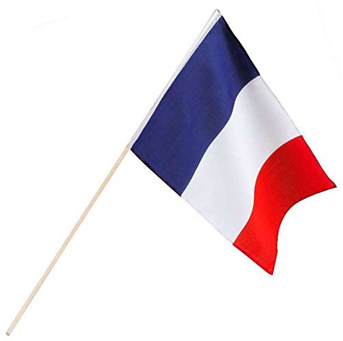 Drapeau Français en polyester avec hampe