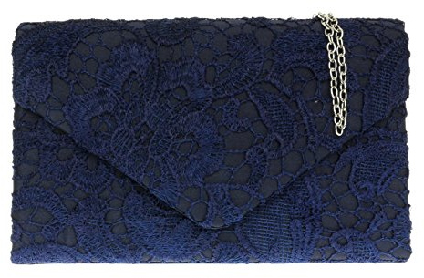 Girly Handbags Womens Satin Lace Clutch Bag Envelope Evening Bag Purse Floral Wedding Handbag