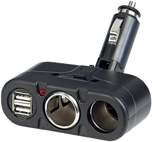 Goobay Multiprise double pour allume-cigare 12 V avec 2 entrées USB (Import Allemagne)