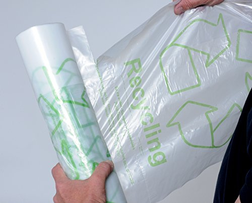 Acorn Green 402573 Müllbeutel, Fassungsvermögen 60 l, transparent und bedruckt, 50 Stück
