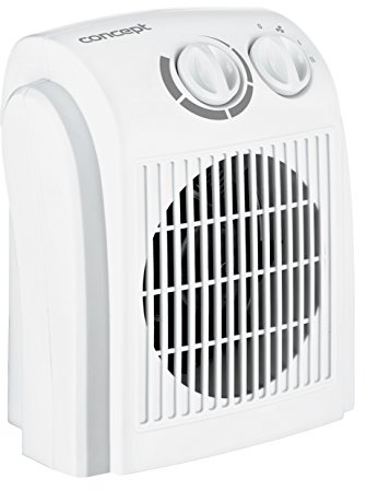 CONCEPT electrodomésticos VT7010 Ventilador de Aire Caliente, 1500 W, Plástico, Blanco