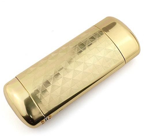 EZESO Hard Glasees - Fundas de protección compactas de metal para gafas, dorado, Talla única