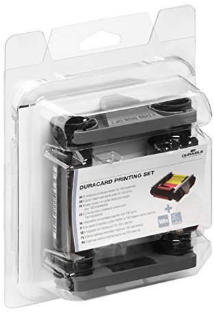 Durable Farbband und 100 Plastikkarten Duracard Printing Set, sortiert, 891300