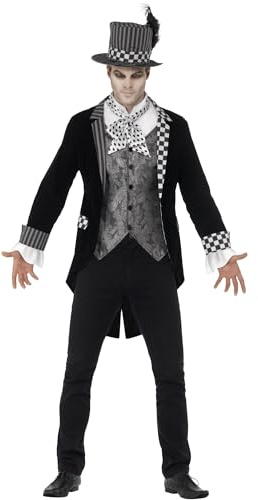 Smiffys Deluxe Dark Hatter Costume, Black Halloween und Karneval