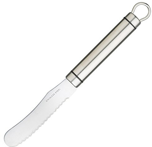 KitchenCraft Professional Buttermesser, ovaler Griff, Edelstahl, Aufhängeloch, 22 cm x 2 cm