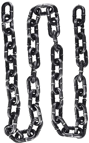 Fun World 8075 188 cm Lange Kettenglieder, plastik, Grau