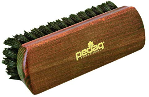 pedag Brush, made in Germany, for shoe shining horse hair, black, 6 inches