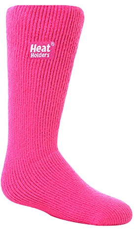 HEAT HOLDERS Girls Long Thermal Socks Size 2-5 Uk Hot Pink