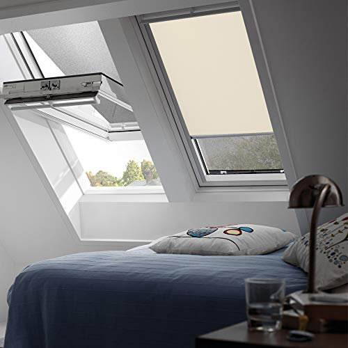 VELUX Verdunkelungsrollo für GGL, GHL, GTL, GPL, GGU, GHU, GTU, GPU / MK08 / in Farbe Premium 4556 / Uni Beige // DKL MK08 4556S