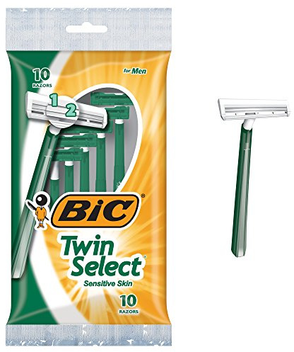 BIC Men's Twin Select Disposable Razor, Sensitive Skin, 10 count (Pack of 3)