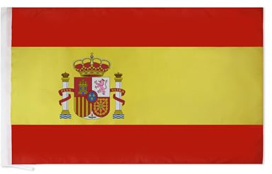 AZ FLAG Flagge Spanien 150x90 cm Spanische Leichtes Polyester Hohlsaum | Für innen und außen dekorative Flagge España doppelte Nähte und verstärkte Kanten mit Masttunnel