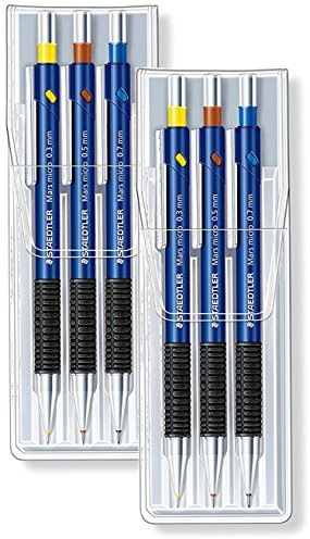 Staedtler 775SCWP3 - Marsmicro 0,3-0,7 3er Set farbig (2, Ohne Nachfüllminen)