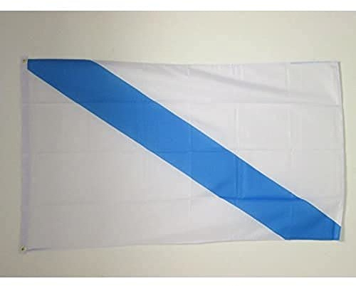 AZ FLAG Bandera Galicia sin armas 150x90 cm Gallega Poliéster 100D 2 Ojales | Uso interior y exterior Enseña costuras dobles y bordes reforzados con ojales metálicos