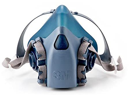 3M Safety 142-7503 7500 Series Reusable Half Face Mask Respirator, Dark Blue, Large