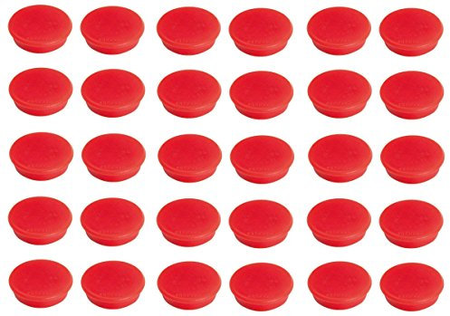 FRANKEN 30x Haftmagnete Magnet, 32 mm, 800 g (Rot)