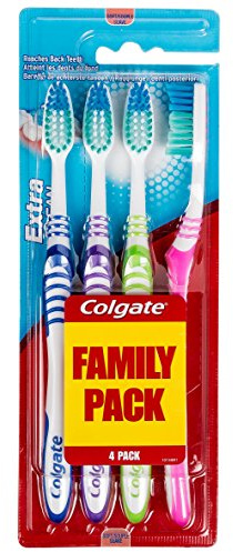 COLGATE Extra Clean Zahnbürste, weich, 4 Stück