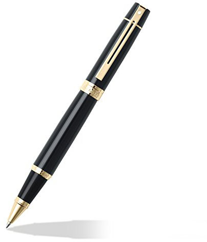 Sheaffer 300 Glossy Black mit Goldfarbenem Tintenroller