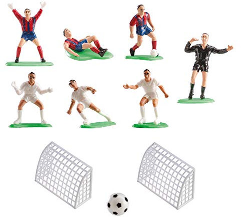 dekora 302018 Decorazione per Torta con Figure di Calcio in PVC, Multicolore, 6 x 5 x 8 cm