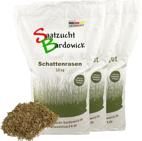 Rasen Schattenrasen Grassamen Rasensamen Rasensaat Gras 30kg Nachsaatrasen Neuanlage - Qualität zum Fairen Preis !