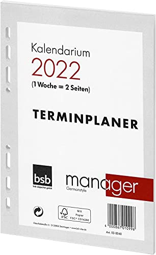 bsb Kalendarium 1Woche=2Seiten A5 Multilochung Timeplaner 02-0048