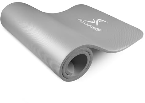 ProsourceFit Extra Thick Yoga and Pilates Mat ½” (13mm), 71-inch Long High Density Exercise Mat with Comfort Foam and Carrying Strap
