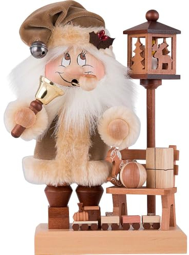 Räuchermann Wichtel Weihnachtsmann mit Bank
